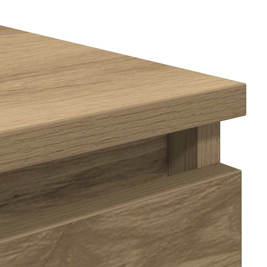 Dressoir met lades 37,5x35x99cm spaanplaat artisanaal eikenhout