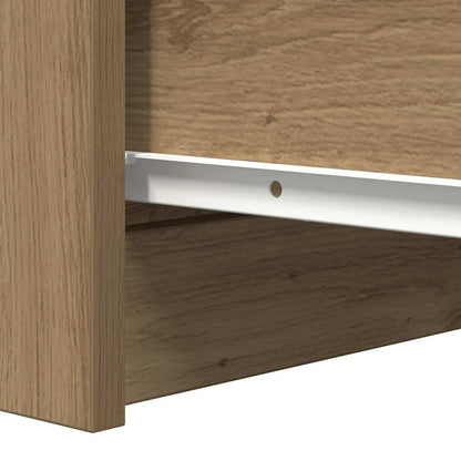 Dressoir met lades 37,5x35x99cm spaanplaat artisanaal eikenhout