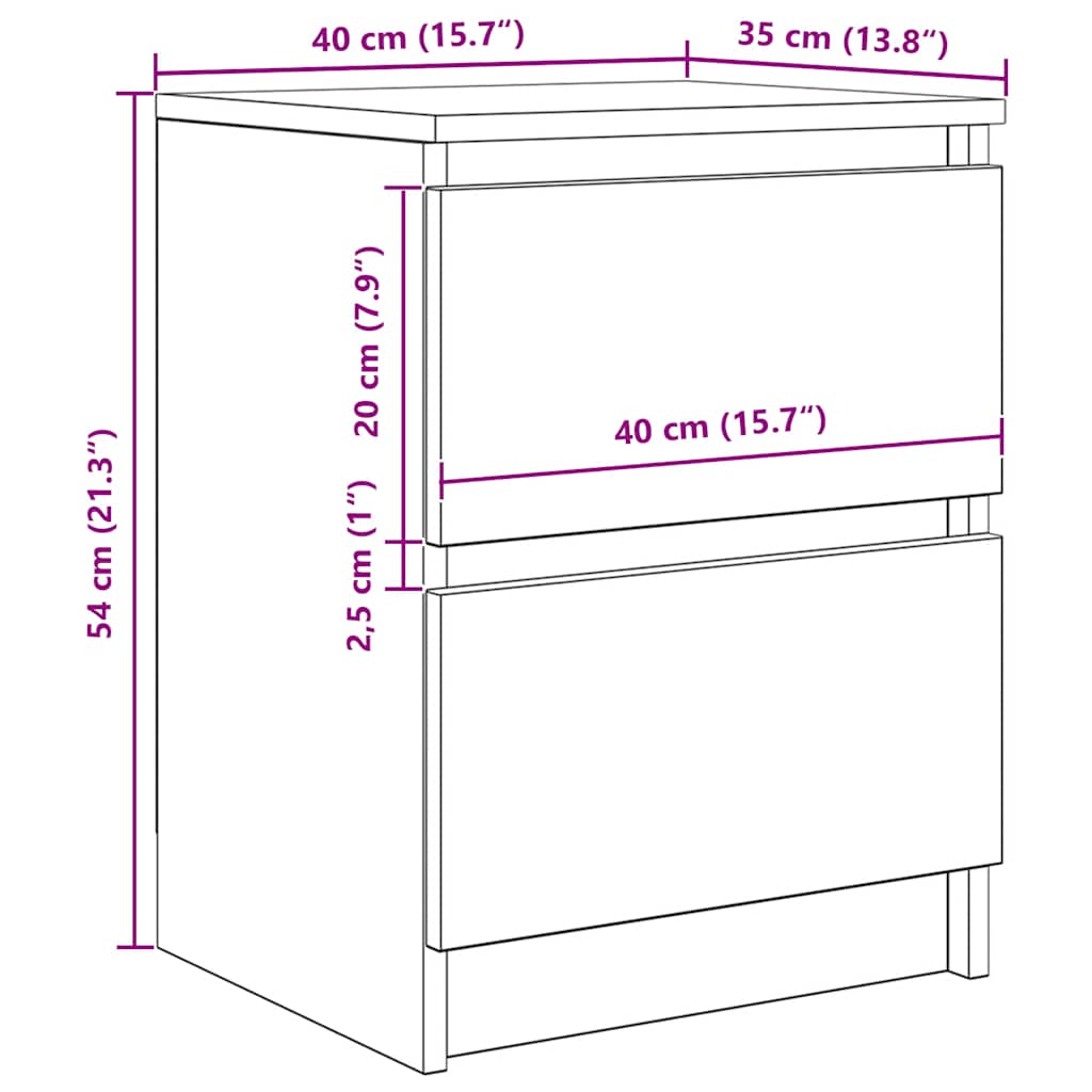 Tv-meubel 40x35x54 cm spaanplaat zwart