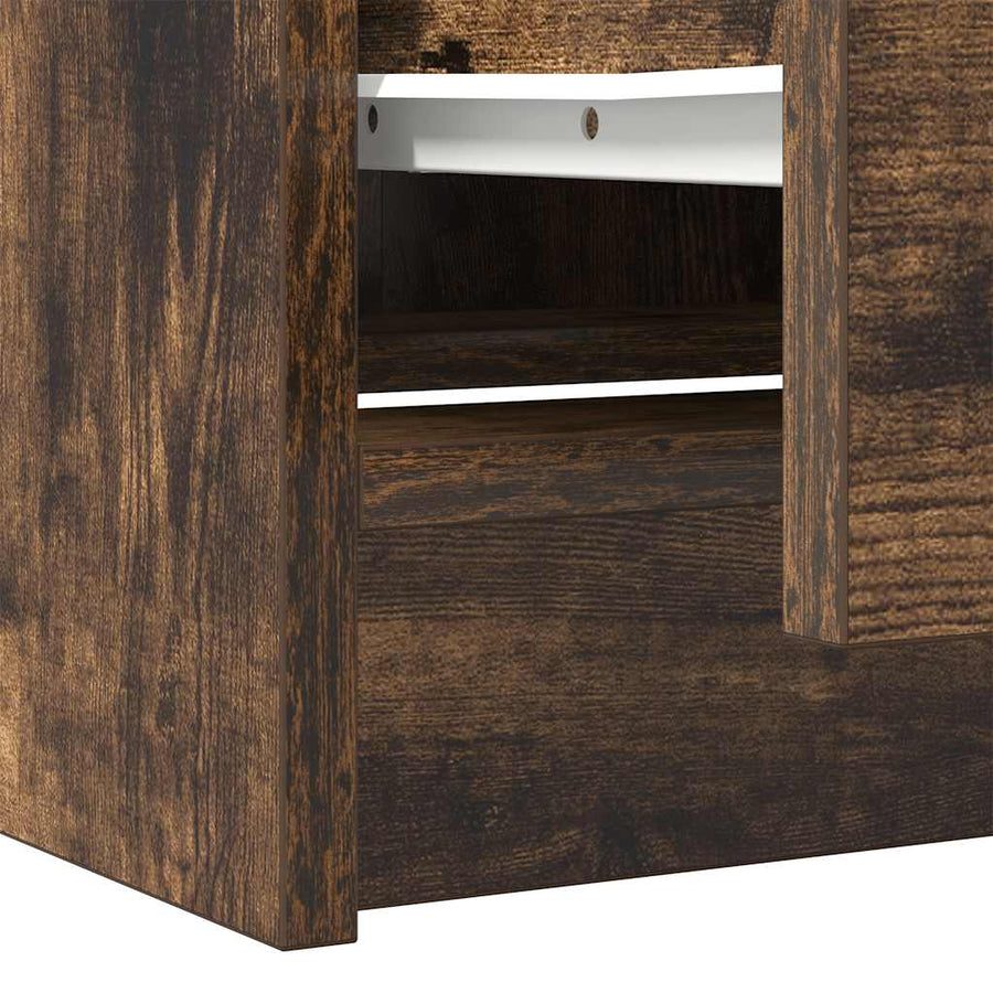 Tv-meubel 40x35x54 cm spaanplaat gerookt eikenkleurig