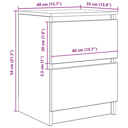 Tv-meubel 40x35x54 cm spaanplaat grijs sonoma