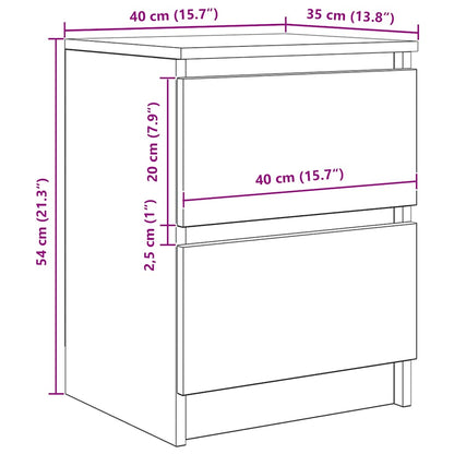 Tv-meubel 40x35x54 cm spaanplaat bruin eikenkleurig