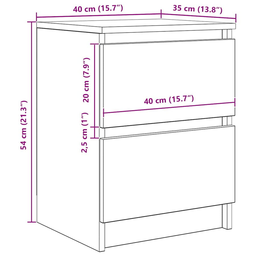 Tv-meubel 40x35x54 cm spaanplaat oud hout