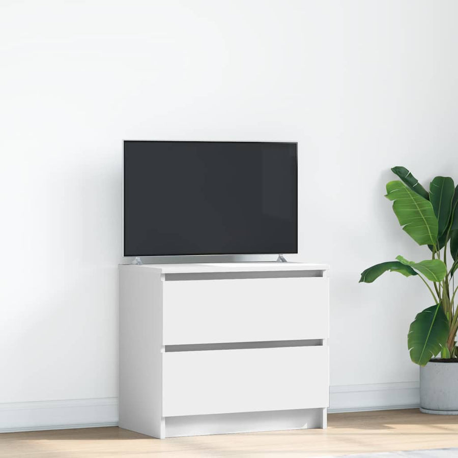 Tv-meubel 60x35x54 cm bewerkt hout wit
