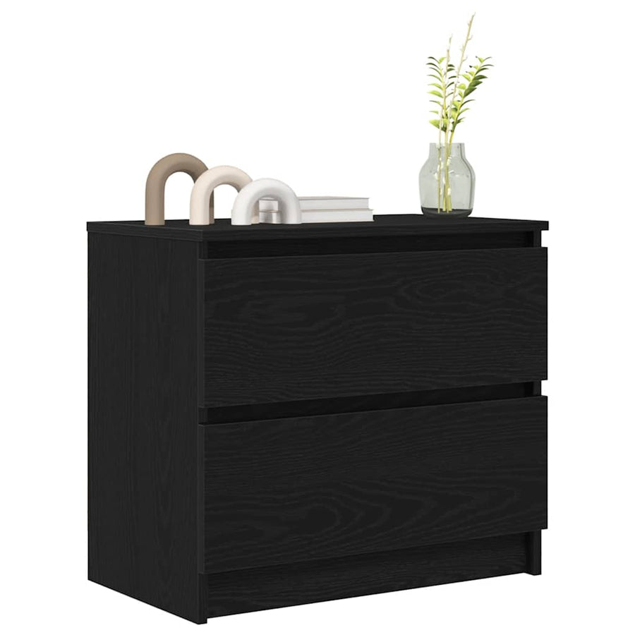 Tv-meubel 60x35x54 cm bewerkt hout zwart