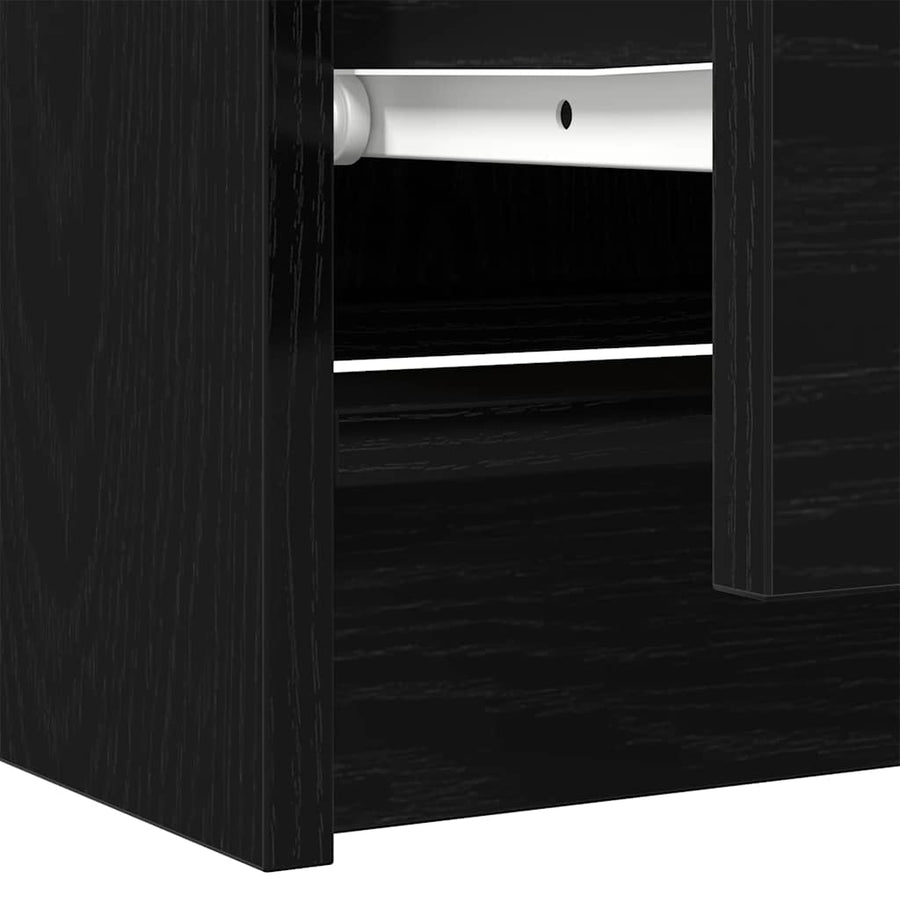 Tv-meubel 60x35x54 cm bewerkt hout zwart