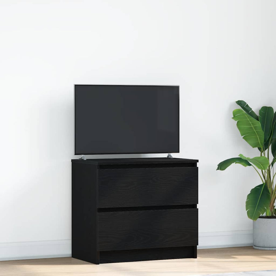 Tv-meubel 60x35x54 cm bewerkt hout zwart