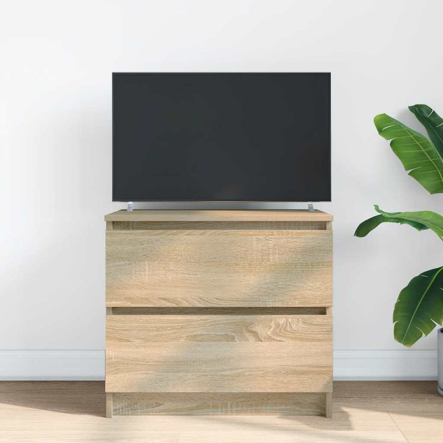 Tv-meubel 60x35x54 cm bewerkt hout sonoma eikenkleurig