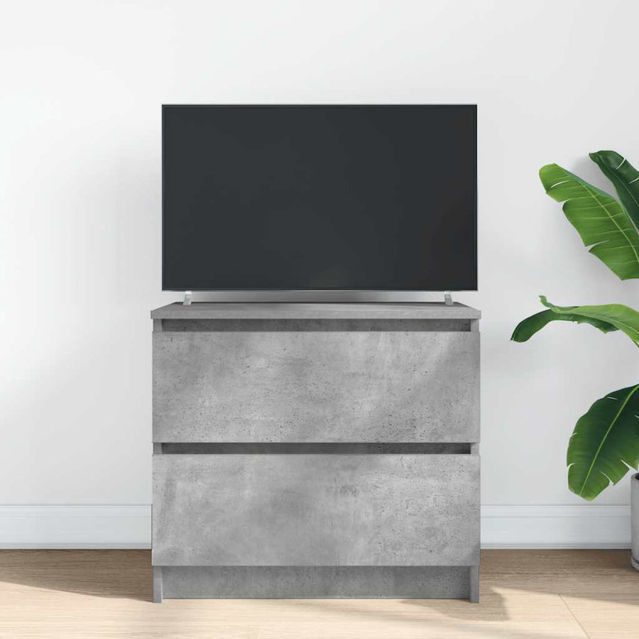 Tv-meubel 60x35x54 cm bewerkt hout betongrijs
