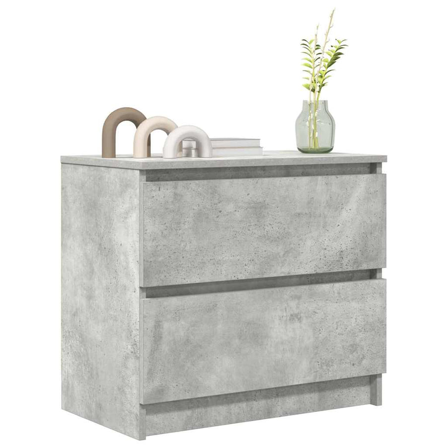 Tv-meubel 60x35x54 cm bewerkt hout betongrijs