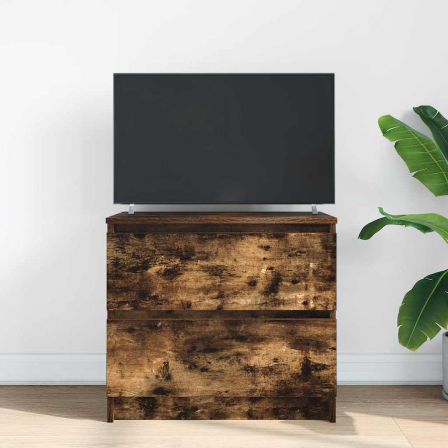 Tv-meubel 60x35x54 cm bewerkt hout gerookt eikenkleurig