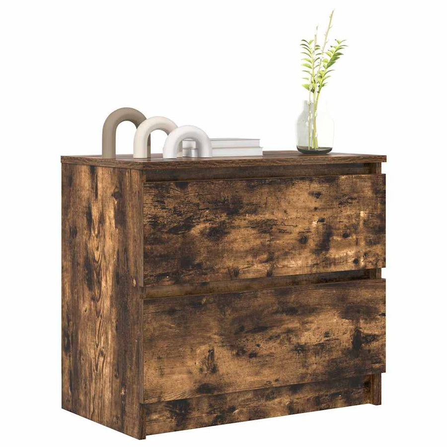 Tv-meubel 60x35x54 cm bewerkt hout gerookt eikenkleurig