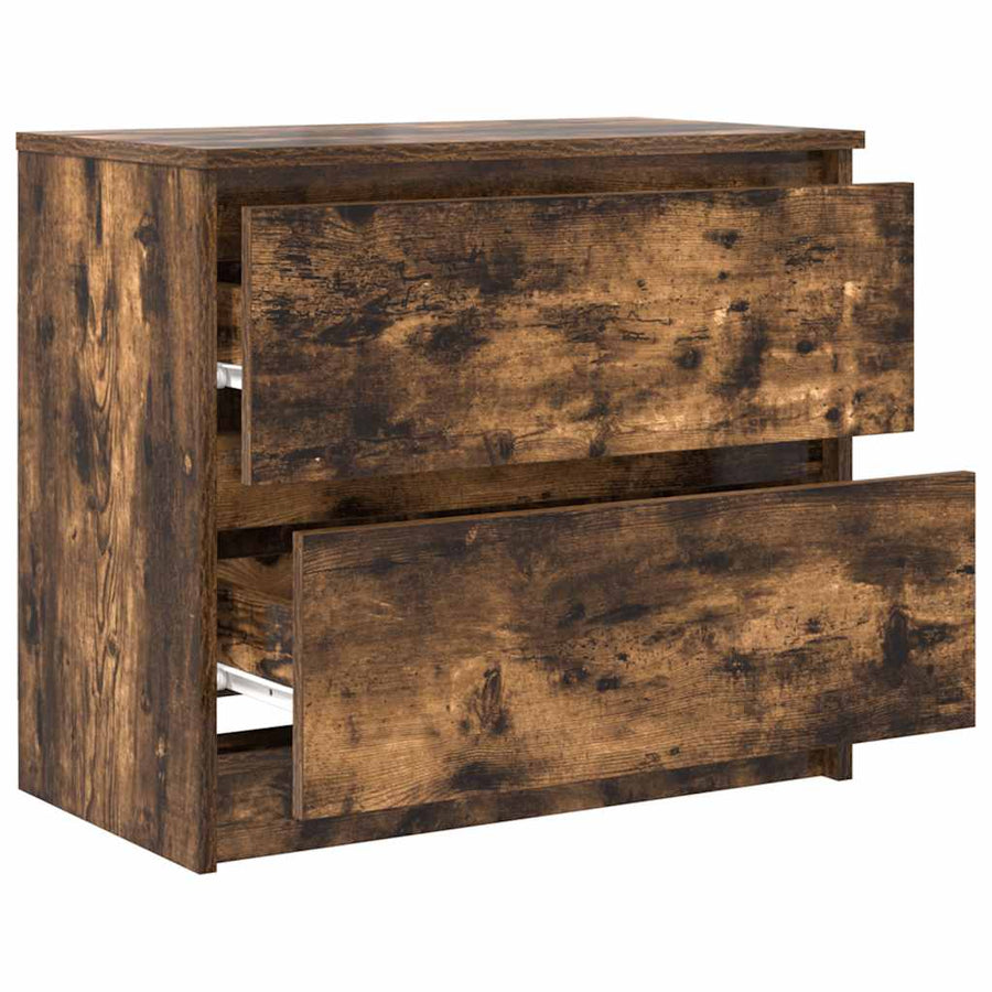 Tv-meubel 60x35x54 cm bewerkt hout gerookt eikenkleurig