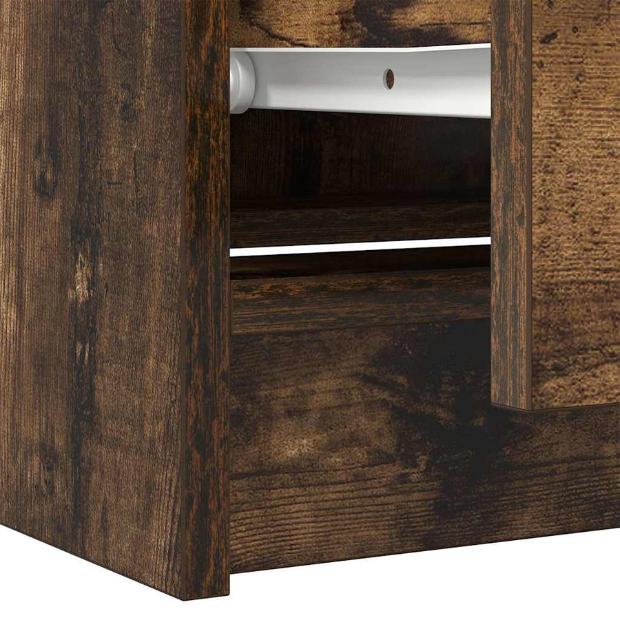 Tv-meubel 60x35x54 cm bewerkt hout gerookt eikenkleurig