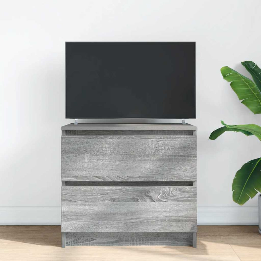 Tv-meubel 60x35x54 cm bewerkt hout grijs sonoma eikenkleurig