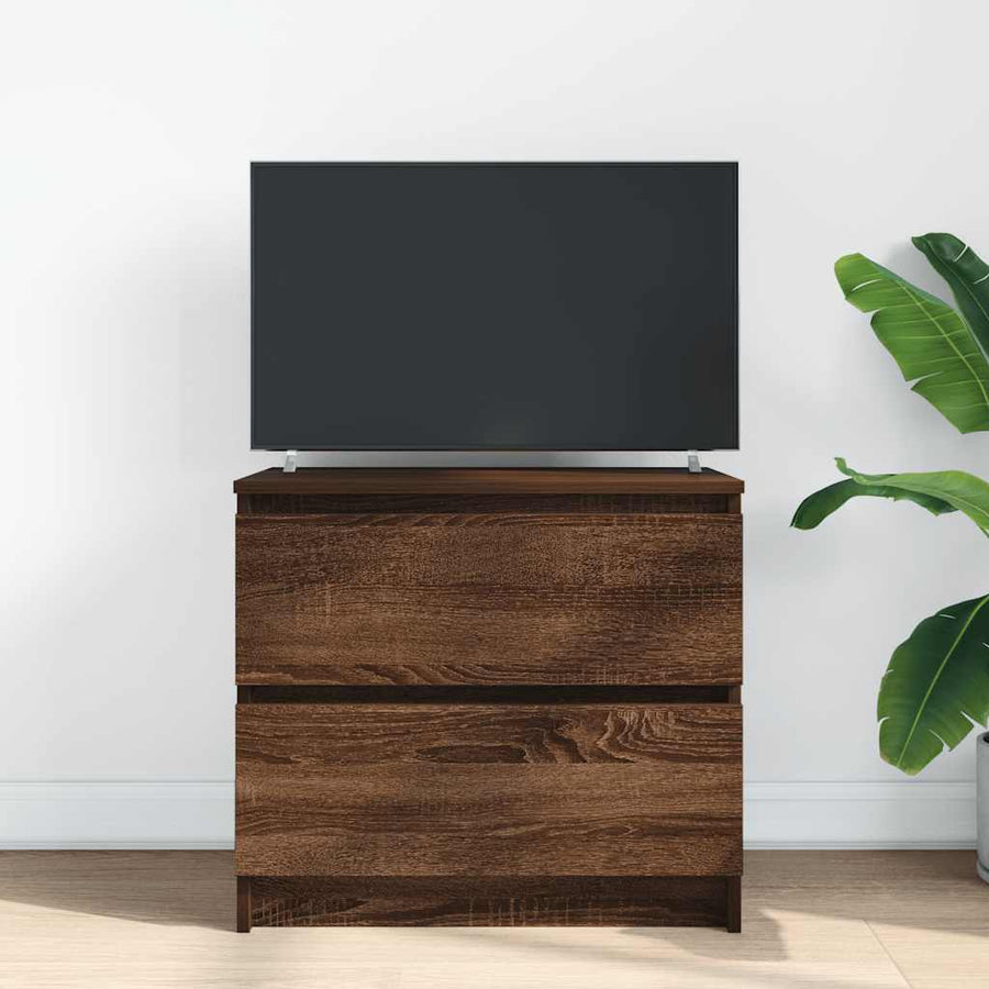 Tv-meubel 60x35x54 cm bewerkt hout bruin eikenkleur