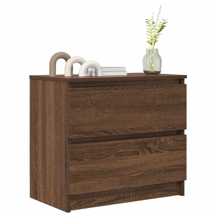 Tv-meubel 60x35x54 cm bewerkt hout bruin eikenkleur