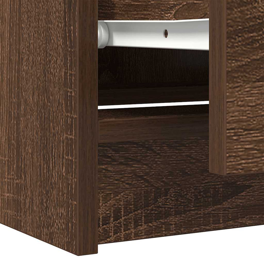 Tv-meubel 60x35x54 cm bewerkt hout bruin eikenkleur