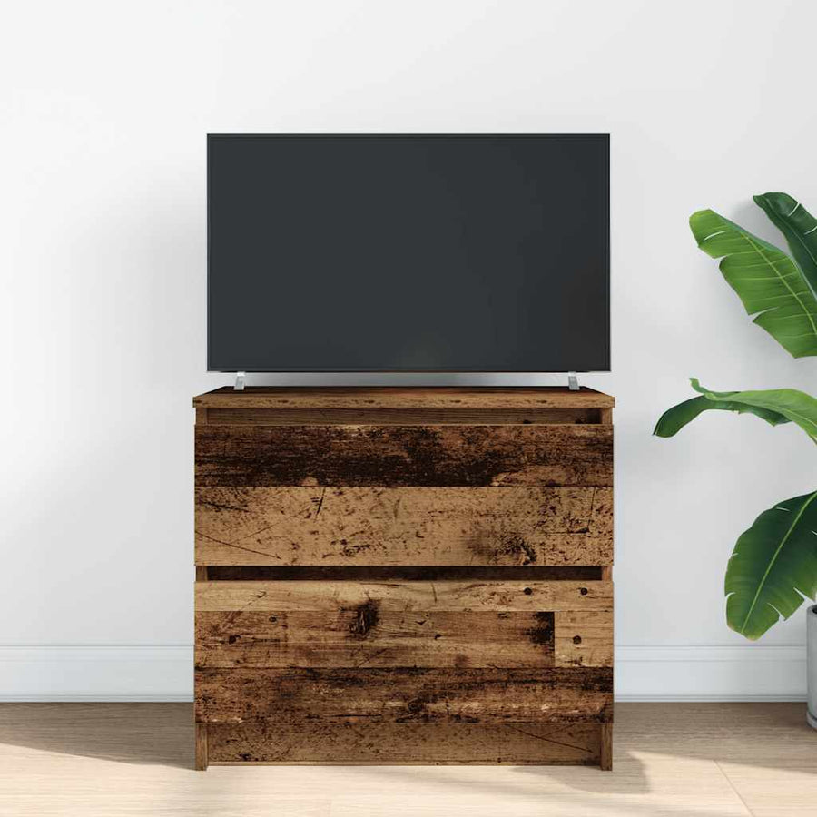 Tv-meubel 60x35x54 cm bewerkt hout oud houtkleurig