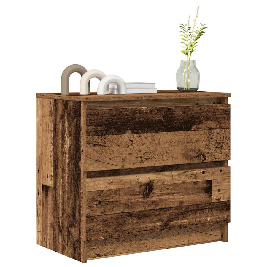 Tv-meubel 60x35x54 cm bewerkt hout oud houtkleurig