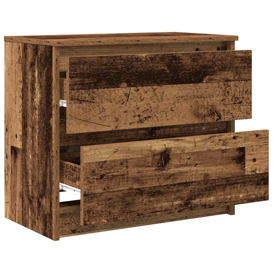 Tv-meubel 60x35x54 cm bewerkt hout oud houtkleurig