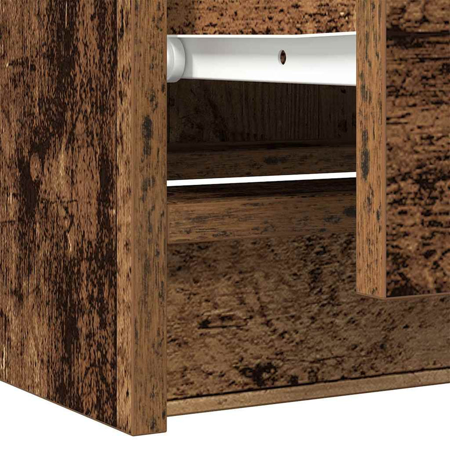 Tv-meubel 60x35x54 cm bewerkt hout oud houtkleurig