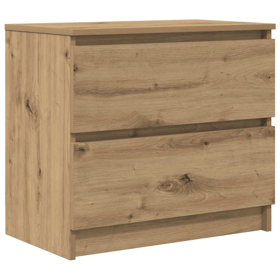 Tv-Meubel 60X35X54 Cm Bewerkt Hout Artisanaal Eikenkleur 60 cm