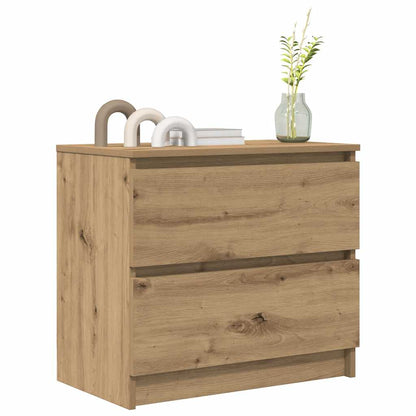 Tv-Meubel 60X35X54 Cm Bewerkt Hout Artisanaal Eikenkleur 60 cm