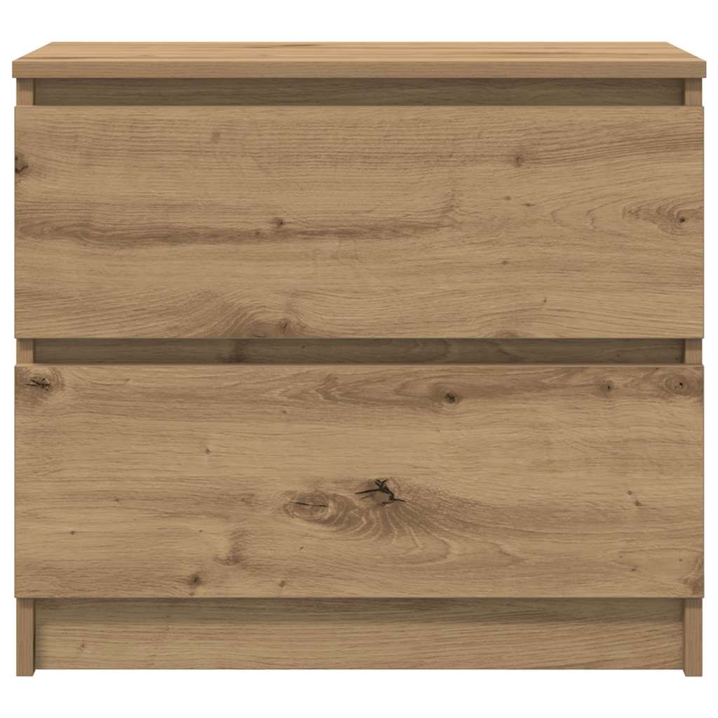 Tv-Meubel 60X35X54 Cm Bewerkt Hout Artisanaal Eikenkleur 60 cm