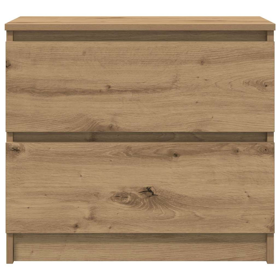 Tv-Meubel 60X35X54 Cm Bewerkt Hout Artisanaal Eikenkleur 60 cm
