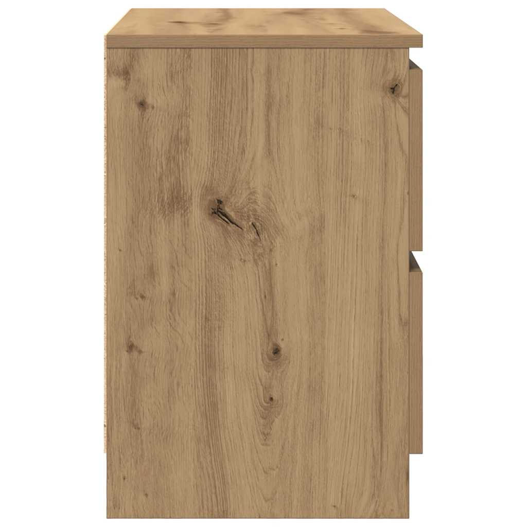 Tv-Meubel 60X35X54 Cm Bewerkt Hout Artisanaal Eikenkleur 60 cm
