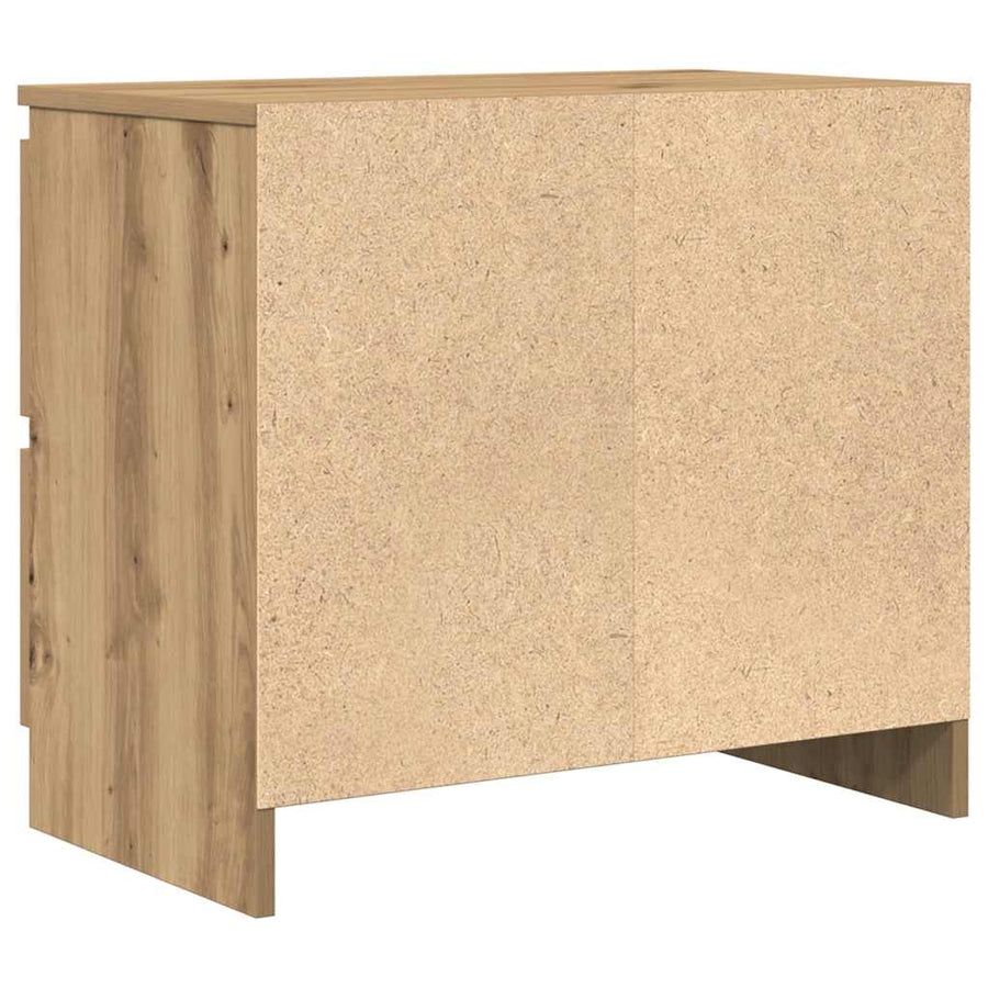 Tv-Meubel 60X35X54 Cm Bewerkt Hout Artisanaal Eikenkleur 60 cm