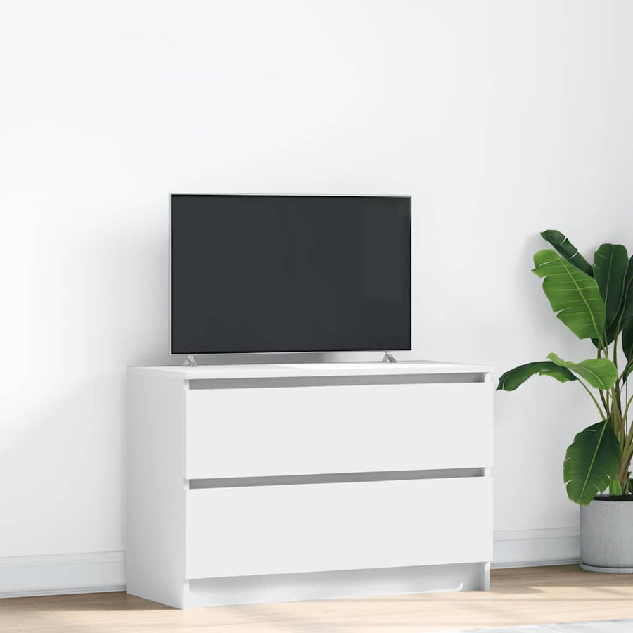 Tv-meubel 80x35x54 cm spaanplaat wit