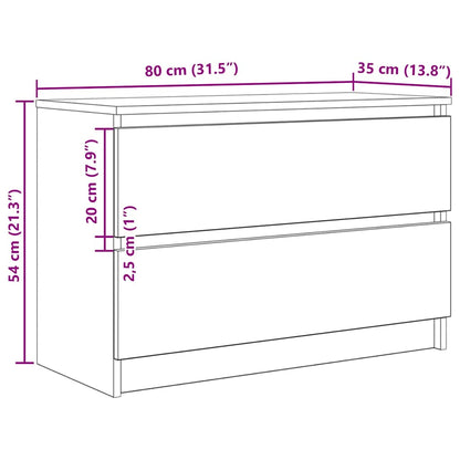 Tv-meubel 80x35x54 cm spaanplaat betongrijs