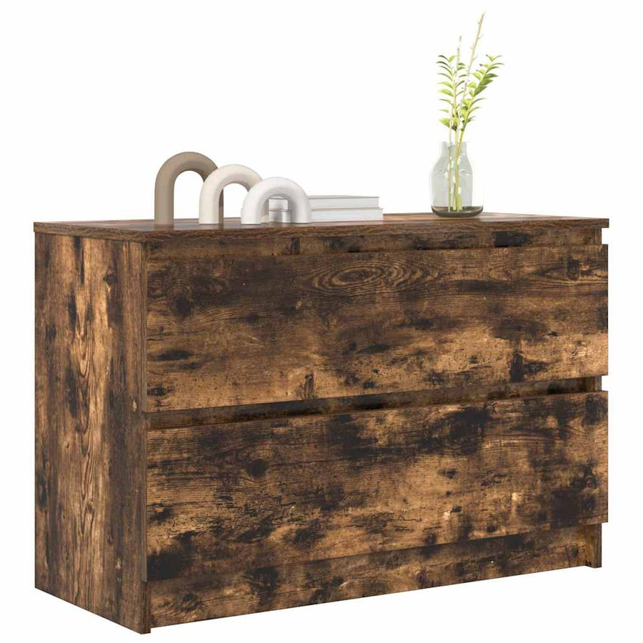 Tv-meubel 80x35x54 cm spaanplaat gerookt eikenkleurig