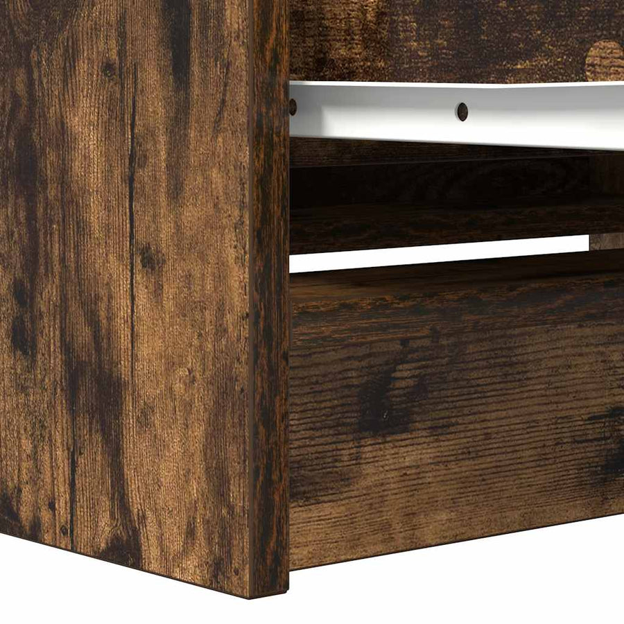 Tv-meubel 80x35x54 cm spaanplaat gerookt eikenkleurig