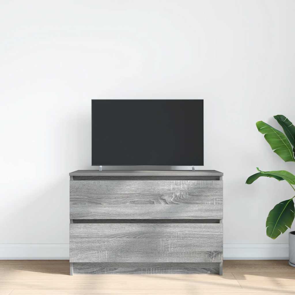 Tv-meubel 80x35x54 cm spaanplaat grijs sonoma