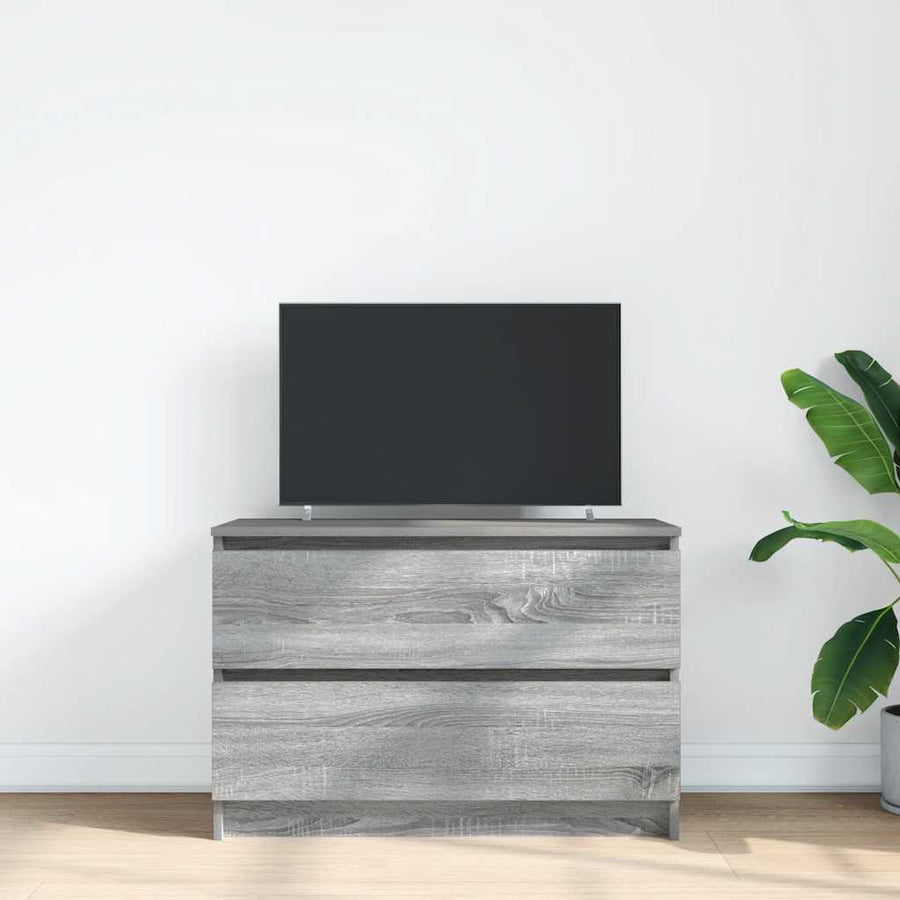 Tv-meubel 80x35x54 cm spaanplaat grijs sonoma