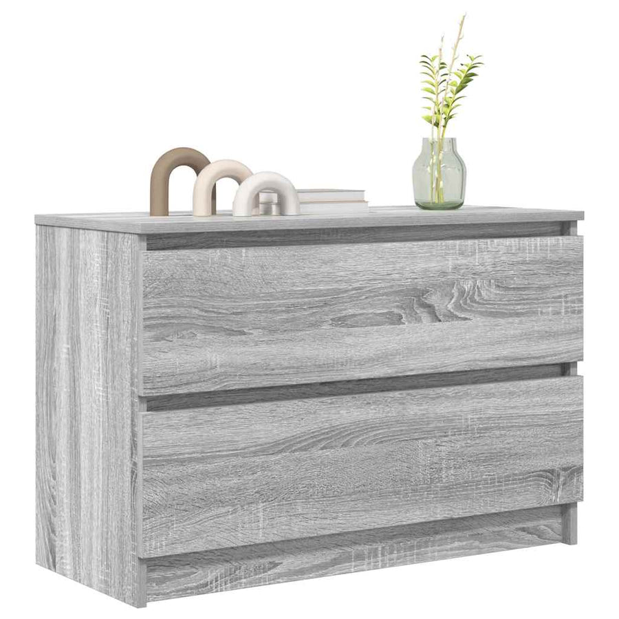 Tv-meubel 80x35x54 cm spaanplaat grijs sonoma