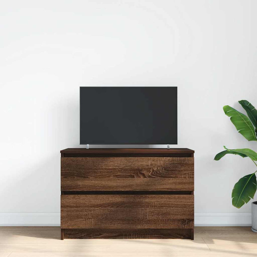 Tv-meubel 80x35x54 cm spaanplaat bruin eikenkleurig