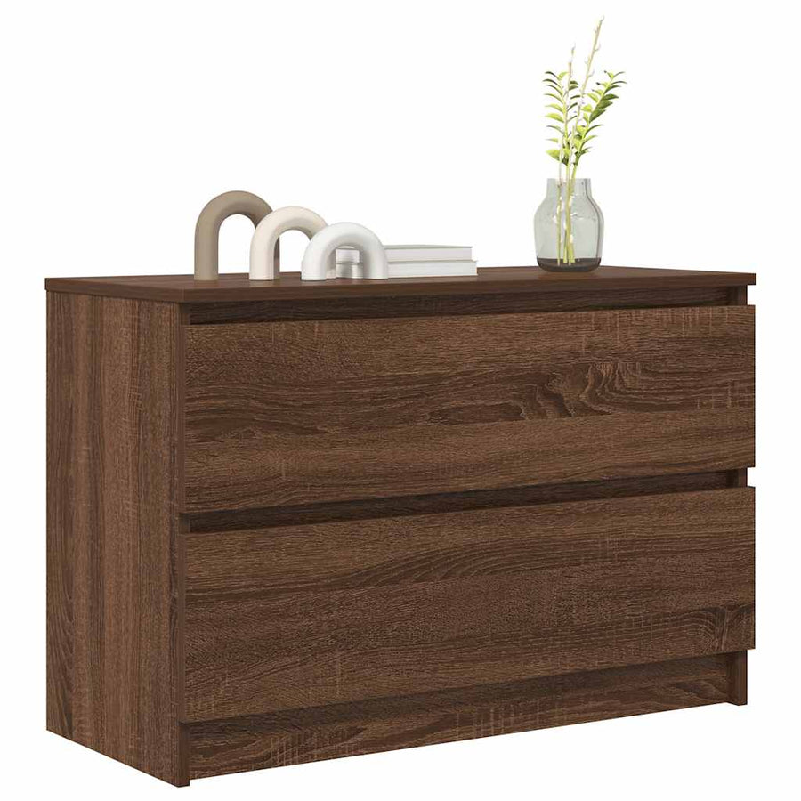 Tv-meubel 80x35x54 cm spaanplaat bruin eikenkleurig
