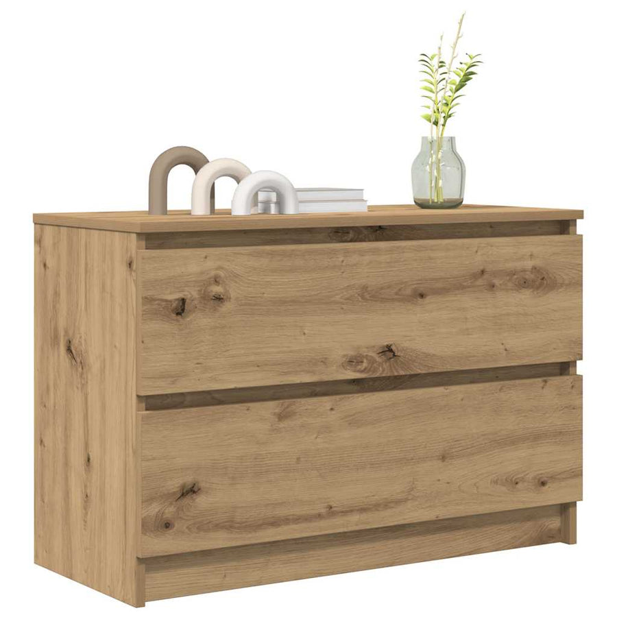 Tv-meubel ambachtelijk 80x35x54cm spaanplaat grijs eikenkleurig