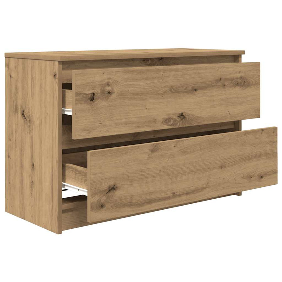 Tv-meubel ambachtelijk 80x35x54cm spaanplaat grijs eikenkleurig