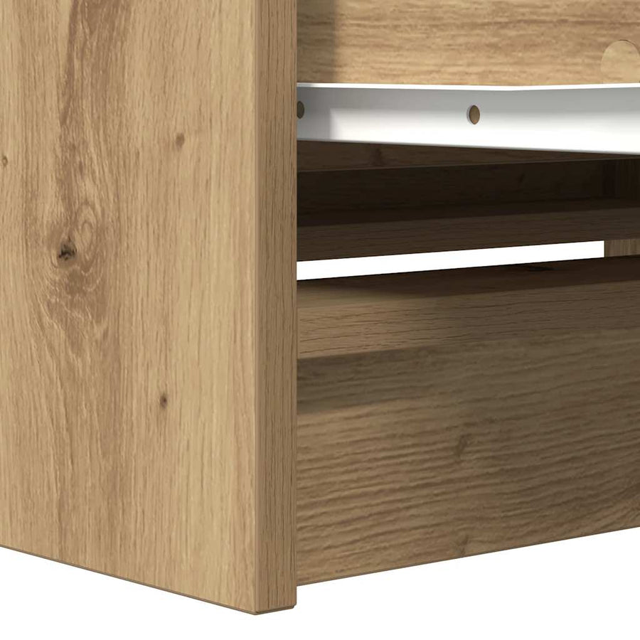 Tv-meubel ambachtelijk 80x35x54cm spaanplaat grijs eikenkleurig