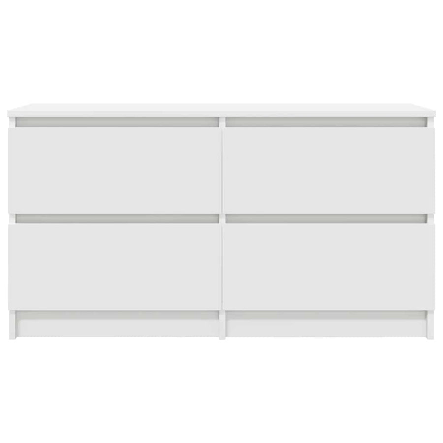 Tv-meubel 100x35x54 cm bewerkt hout wit