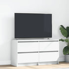 TV cabinet 100x35x54 cm engineered wood white