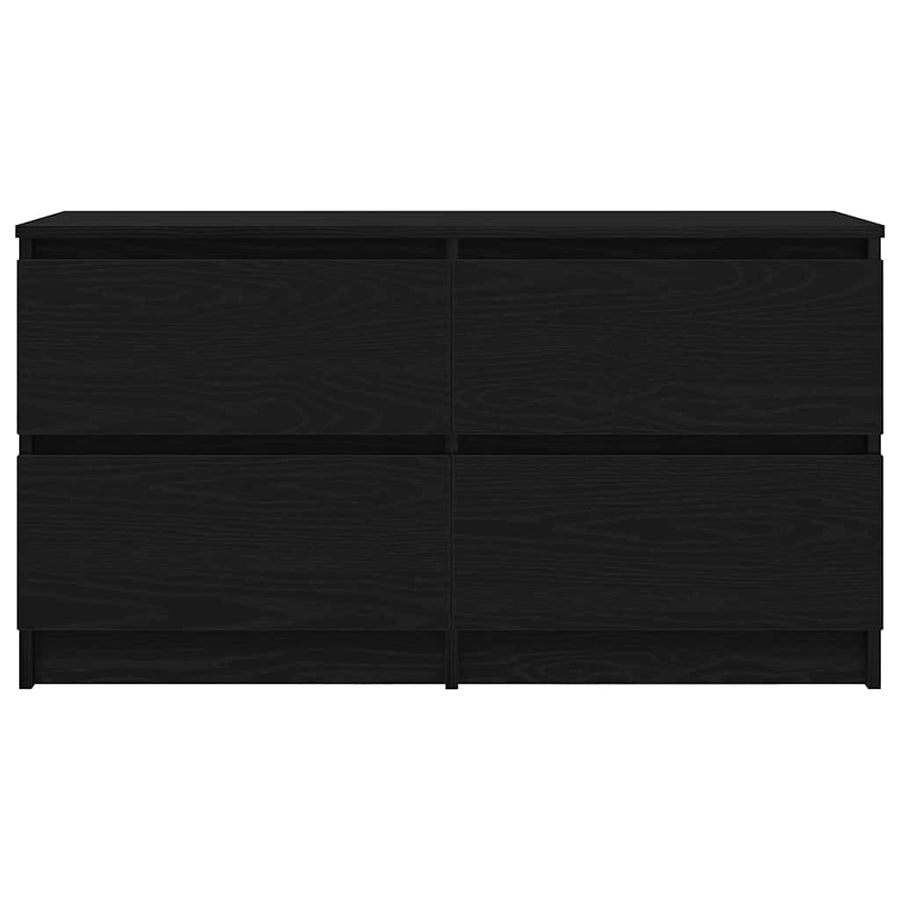 Tv-meubel 100x35x54 cm bewerkt hout zwart