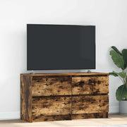 Tv-meubel 100x35x54 cm bewerkt hout gerookt eiken
