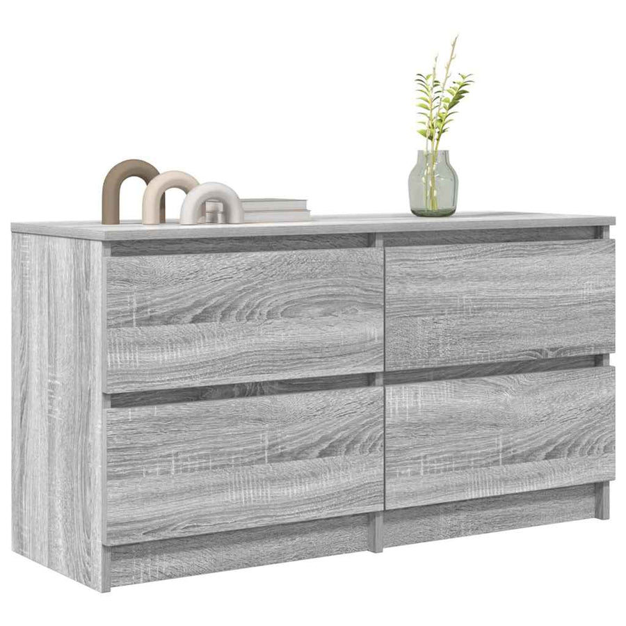 Tv-meubel 100x35x54 cm bewerkt hout grijs sonoma eikenkleurig