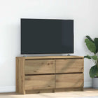 Tv-meubel 100x35x54 cm bewerkt hout eikenkleurig